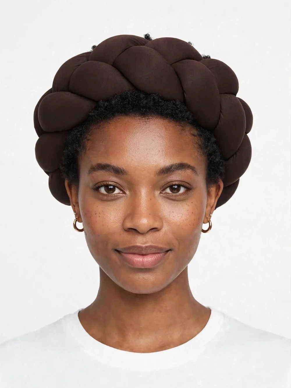 Braided Crown Headband in Dark Brown